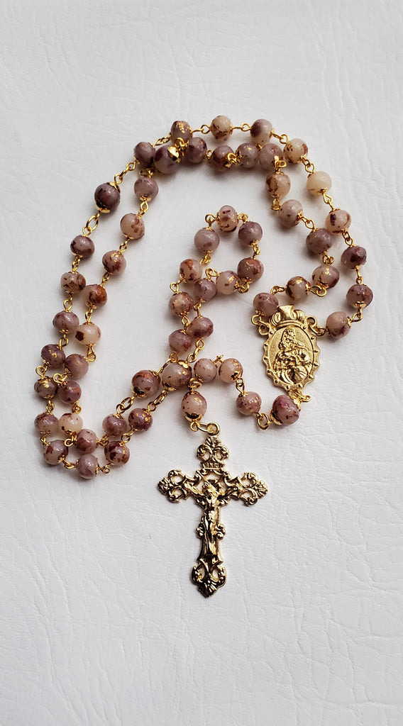 Handmade Rose Petal Bead Rosary